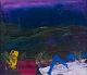 L'Art 
præsenterer: 
Lars 
Bertle (f. 
1925), Svensk 
kunstner. 
Olie på plade. 
Abstrakt 
komposition.