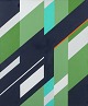 L'Art presents: 
Wilhelm 
Lindvall 
(1924-2005), 
listed Swedish 
artist. 
Oil on canvas.
Geometric 
composition.