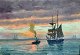 Pegasus – Kunst 
- Antik - 
Design 
präsentiert: 
Landt, 
Frants (1885 - 
1975) Dänemark: 
Marine mit 
Segelschiff und 
...