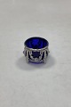 Danam Antik 
presents: 
Foreign 
Silver Salt 
Cellar with 
Blue Glass 
Insert