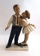 Porzellanfabrik Lyngby. Mädchen und Junge. Modell 93. Höhe 21 cm. (1 Wahl)