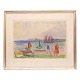 Aabenraa 
Antikvitetshandel 
präsentiert: 
Jens 
Søndergaard, 
1895-1957, 
Aquarell mit 
Fördepartie. 
Signiert und 
...