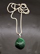 Malekit pendant 
and sterling 
silver chain