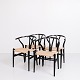 Osted Antik & 
Design 
presents: 
Set of 
Four 
Wishbone-Chairs 
- Model Ch24 - 
Soft Black - 
Hans J. Wegner 
- Carl ...
