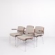 Osted Antik & 
Design 
presents: 
Set of 
Four Conference 
Chairs - 
Rosewood & 
Light Grey 
Fabric - Duba - 
1960s
