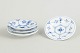 L'Art presents: Royal Copenhagen Blue Fluted Plain set of four caviar dishes.
