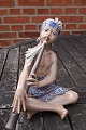 Antikkram präsentiert: Dahl Jensen Dänemark Figur Nr. 1153, Orientalisch Flötenspieler, aus Dänemark