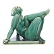 Jens Jacob Bregnø, 1877-1946, Art Deco Figur. Signiert JB.H: 13cm. T: 17cm. B: 15cm