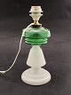 Opaline oil lamp with green container