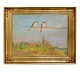 Aabenraa Antikvitetshandel präsentiert: Johannes Larsen, 1867-1961, Öl auf Leinen. Signiert 1910. Lichtmasse: ...