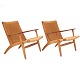 Aabenraa Antikvitetshandel präsentiert: Ein Paar Hans J. Wegner CH25 Lounge Stühle mit originalem ...