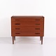 Osted Antik & Design präsentiert: Dänische Teak Kommode mit Verstecktem Schminktisch und Spiegel 1960er Jahre