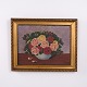 Osted Antik & Design präsentiert: Ölgemälde mit Rosen in einer Schale, signiert, ca. 1930–1950