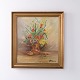 Osted Antik & Design präsentiert: Blumenbild mit Blumenstrauß im vergoldeten Rahmen signiert 1920