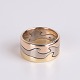Osted Antik & Design präsentiert: Georg Jensen Fusion Ring aus 18 Karat Gold mit Rotgold, Weißgold und Roségold.