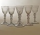 Aabenraa Antikvitetshandel präsentiert: Satz von sechs Nøstetangen Chrystal Desert Gläsern mit Monogramm "NJAM" ...