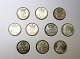 Lundin Antique präsentiert: Dänemark. Christian X. 10 Silberstücke 10 Öre. Verkauf als Set