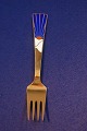 Antikkram präsentiert: Michelsen Weihnachtsgabel 1995 aus vergoldet Sterlingsilber