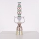 Osted Antik & Design präsentiert: Bjørn Wiinblad Figurenleuchter Modell L12 aus Polychrom Glasiertem Steingut 1974
