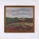 Osted Antik & Design präsentiert: Landschaftsgemälde mit Heidelandschaft und Bewölktem Himmel Signiert J.L. 39 ...