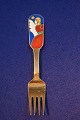 Antikkram präsentiert: Michelsen Weihnachtsgabel 1989 aus dänisch vergoldet Sterling Silber.