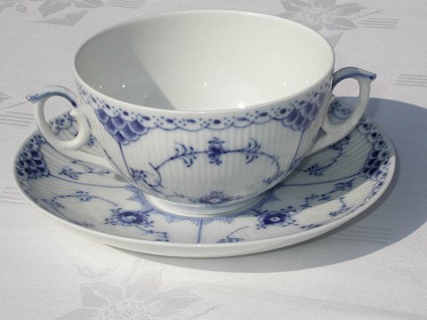 ♛ Royal Copenhagen Musselmalet Halbspitze Untertasse 756 D13,5♛ 