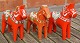 Red Dala horses from Sweden H 10cms