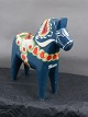 Blue Dala horse 21cm from Sweden with "Mora"