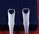 Hans Hansen Danish children's cutlery of sterling silver. 2 pieces child's cutlery with heart