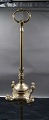 Cigar lighter in brass 60 cm with 4 torches from a Danish restaurant from the beginning of the 20th century