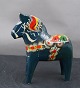 Blue Dala horse from Sweden H 13.5cms