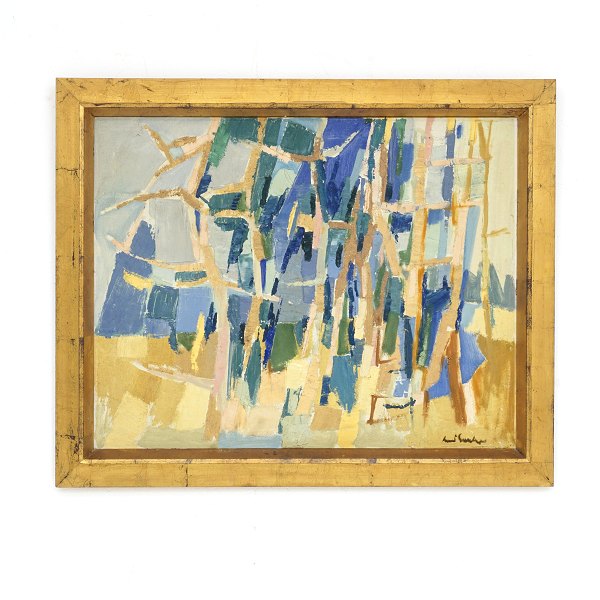 Svend Saabye, 1913-2004, Pflanzenmotiv, Öl auf Leinen. Signiert. Lichtmasse: 
53x68cm. Mit 
Rahmen: 66x81cm