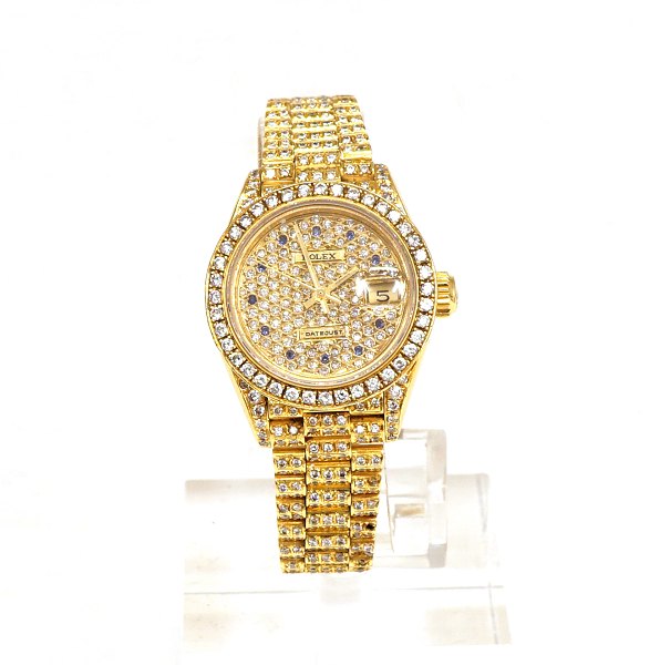 Rolex Datejust 18kt Gold with diamonds. Made in 1987. B/P. D: 26mm