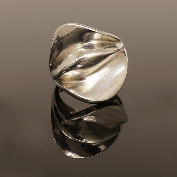 Hans Hansen: Kräftiger Ring, sterlingsilber. Ringgr. 65