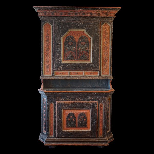 An early 19th century Swedish cabinet, original colors. Dated 1822. From 
Dalarna, Sweden. H: 214cm. W: 122cm. D: 56cm