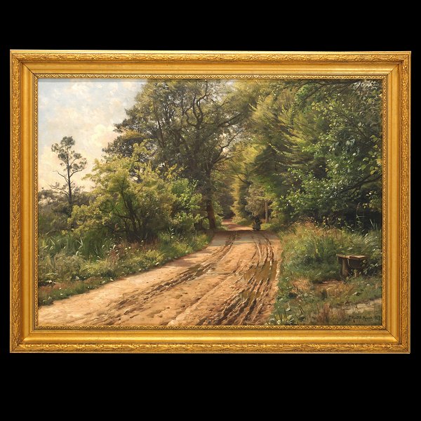 Peder Mønsted, 1859-1941, oil on canvas. Signed Peder Mønsted Raadvad at 
Copenhagen 1917. Visible size: 70x96cm. With frame: 86x112cm