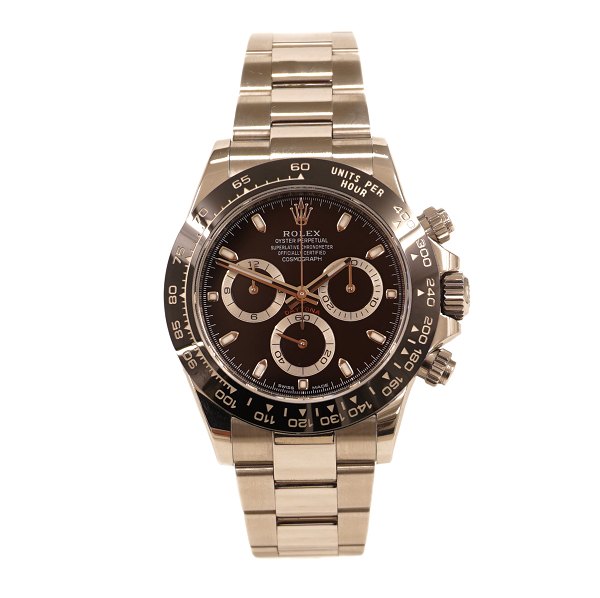 Rolex Daytona 116500LN. Rolex Daytona i stål med box og papirer fra Klarlund. 
Solgt 03.04.2018. Fremstår i flot stand. D: 40mm