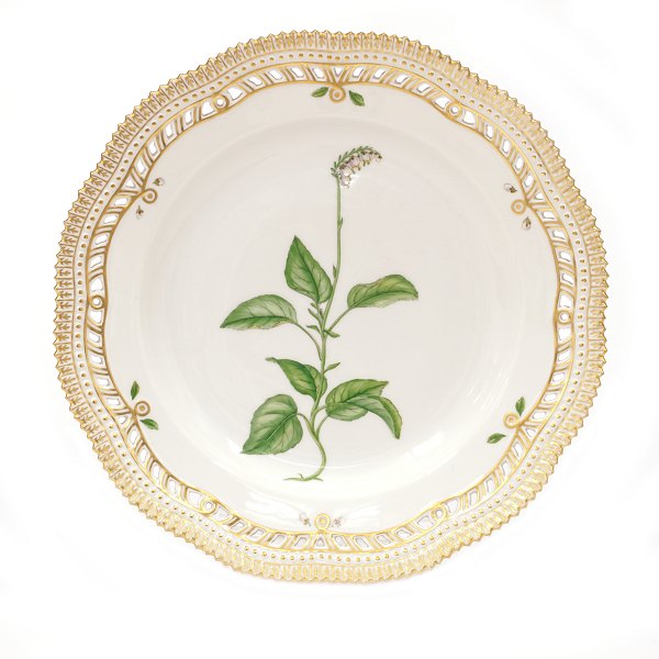 Royal Copenhagen Flora Danica porcelain dinner plate. #3553. D: 25,5cm