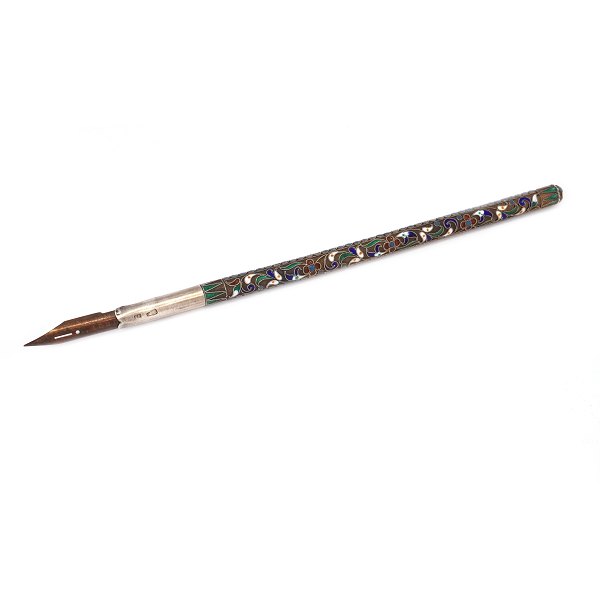 Russischer Füller mit Cloisonnéarbeit. Russland um 1880-1900. L: 18,5cm